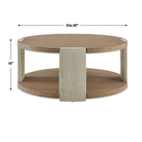 Oak Round Coffee Table by Uttermost Maulet, alternate view 3