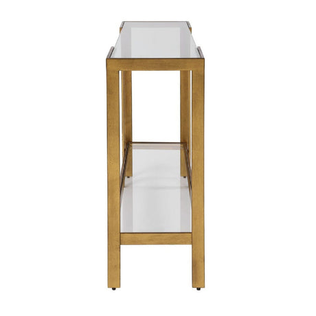 Gold Framed Glass Console Table by Uttermost Kendrick, alternate view 4