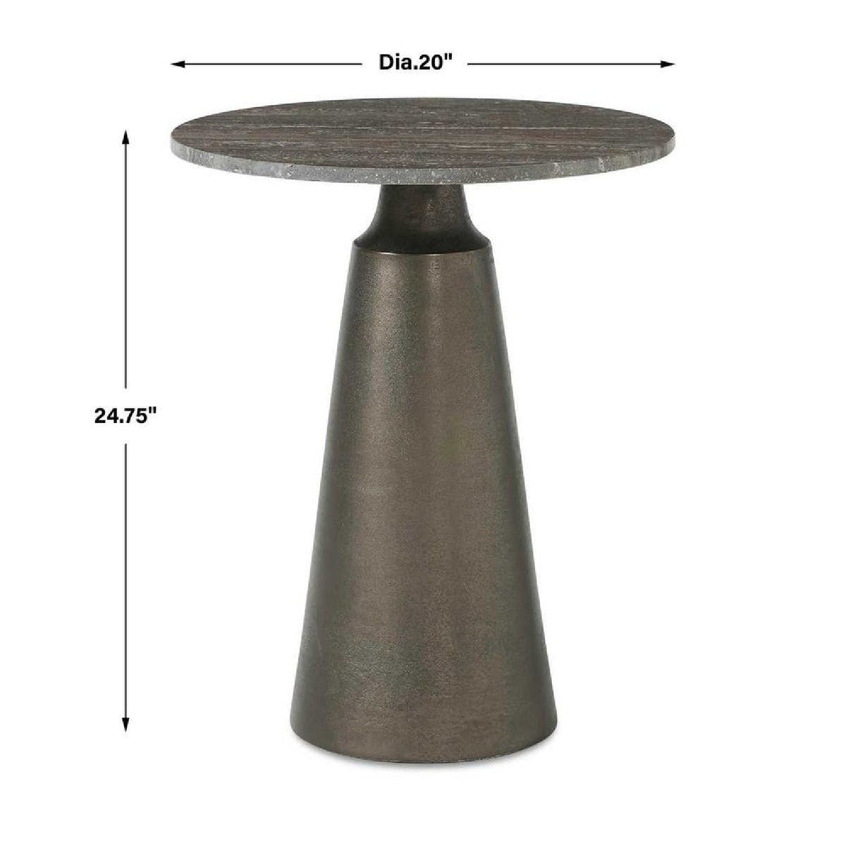 Round Bronze Indoor/Outdoor Accent Table by Uttermost Midsummer, alternate view 6