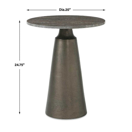 Round Bronze Indoor/Outdoor Accent Table by Uttermost Midsummer, alternate view 6