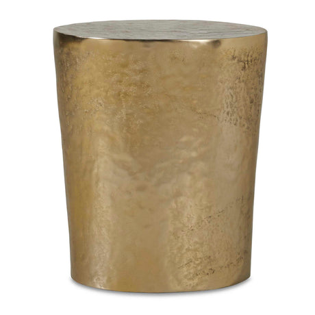 Modern European furniture - Hammered Antique Brass Side Table - www.oroa.com