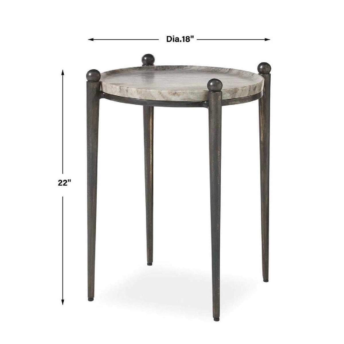 Cast Aluminum Round Accent Table | Uttermost Nahunta - www.oroa.com