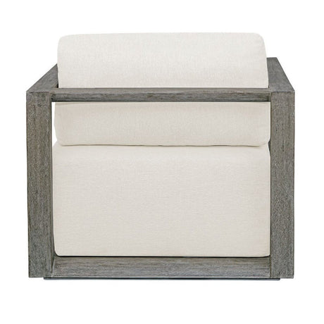 Modern European furniture - White Cushioned Outdoor Lounge Chair - www.oroa.com