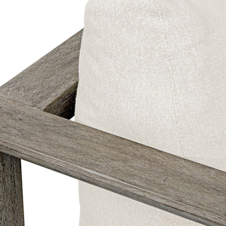 Modern European furniture - White Cushioned Outdoor Lounge Chair - www.oroa.com