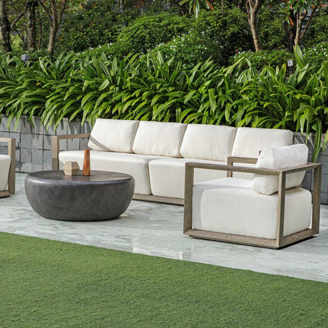Gray Mahogany Outdoor 4-Seater Sofa by Uttermost Remsen, alternate view 11