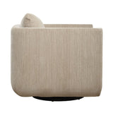Modern European furniture - Chenille Rounded Swivel Chair - www.oroa.com