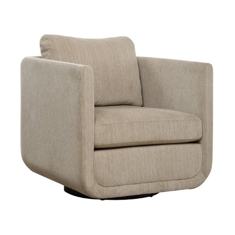 Modern European furniture - Chenille Rounded Swivel Chair - www.oroa.com