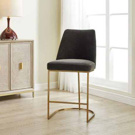 Gray Velvet Counter Stool by Uttermost Hanni, alternate view 2