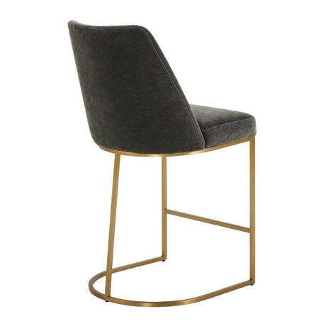 Gray Velvet Counter Stool by Uttermost Hanni, alternate view 5