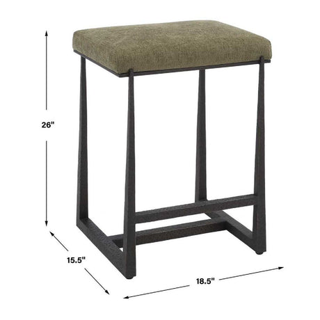 Modern European furniture - Green Fabric Counter Stool - www.oroa.com