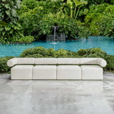 White Fabric Outdoor Sofa by Uttermost Bolster, alternate view 13