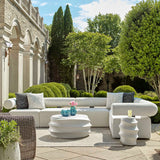 White Fabric Outdoor Sofa by Uttermost Bolster, alternate view 17