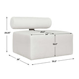 White Fabric Outdoor Sofa by Uttermost Bolster, alternate view 18