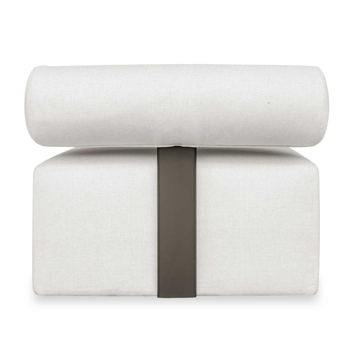 White Fabric Outdoor Sofa by Uttermost Bolster, alternate view 6