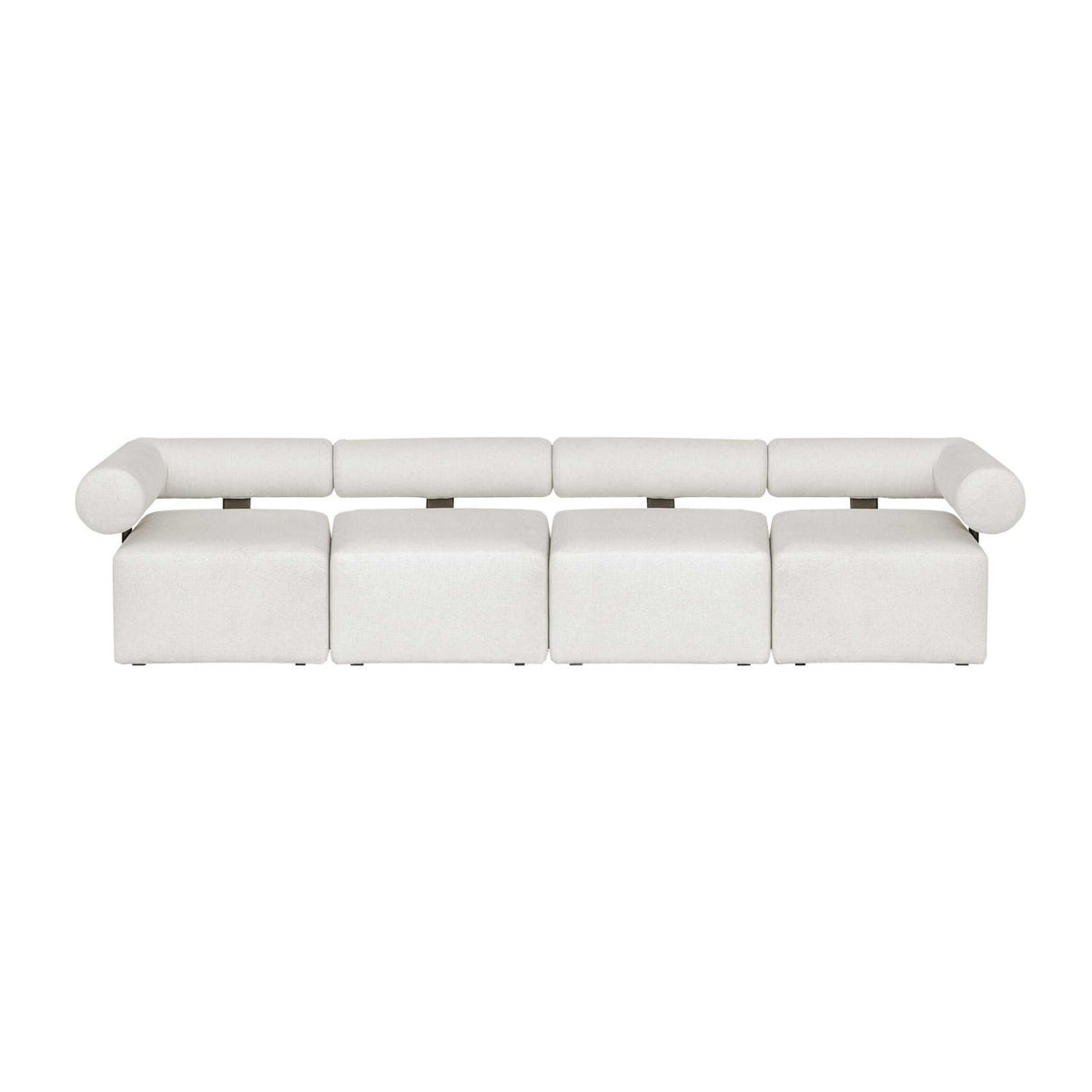 White Fabric Outdoor Sofa by Uttermost Bolster, alternate view 8