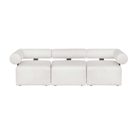 White Fabric Outdoor Sofa by Uttermost Bolster, alternate view 9