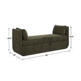 Textured Chenille Oversized Bench by Uttermost Abound, alternate view 7