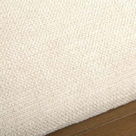Wood Framed White Boucle Bench by Uttermost Haden, alternate view 7