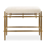 White Chenille Bench S by Uttermost Karleen