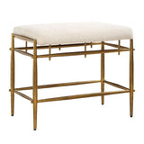 White Chenille Bench S by Uttermost Karleen, alternate view 3