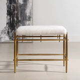 White Chenille Bench S by Uttermost Karleen, alternate view 8