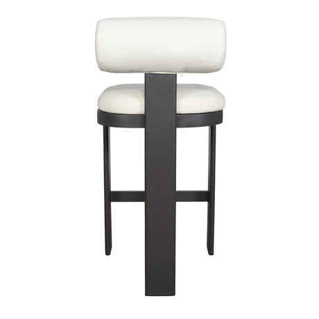White Padded Outdoor Bar Stool by Uttermost Bolster, alternate view 5