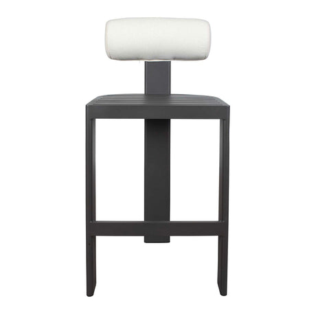 White Padded Outdoor Bar Stool by Uttermost Bolster, alternate view 9