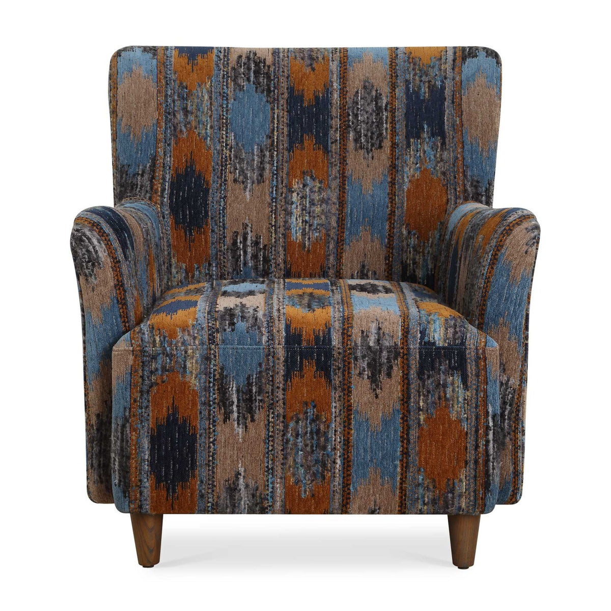 Ikat Print Chenille Lounge Chair by Uttermost Lainey