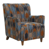 Ikat Print Chenille Lounge Chair by Uttermost Lainey, alternate view 3