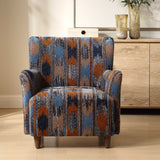 Ikat Print Chenille Lounge Chair by Uttermost Lainey, alternate view 10