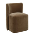 Brown Velvet Caster Dining Chair by Uttermost Outlook