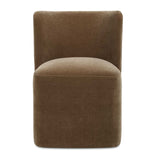 Brown Velvet Caster Dining Chair by Uttermost Outlook, alternate view 3