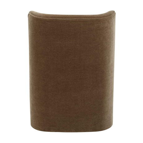 Brown Velvet Caster Dining Chair by Uttermost Outlook, alternate view 6