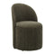 Modern European furniture - Chenille Caster Swivel Dining Chair - www.oroa.com