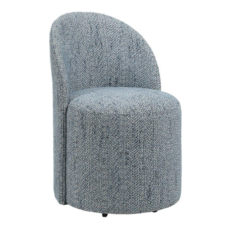 Modern European furniture - Chenille Caster Swivel Dining Chair - www.oroa.com