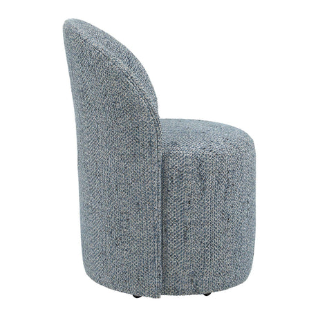 Modern European furniture - Chenille Caster Swivel Dining Chair - www.oroa.com