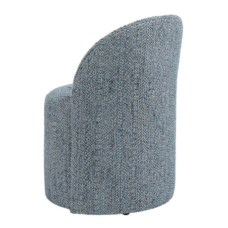 Modern European furniture - Chenille Caster Swivel Dining Chair - www.oroa.com