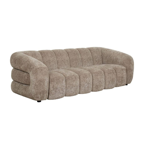 Beige Chenille Channeled Sofa by Uttermost Modella, alternate view 3