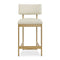 Modern European furniture - White Leather Counter Stool - www.oroa.com