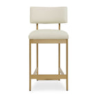 Modern European furniture - White Leather Counter Stool - www.oroa.com