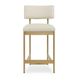 Modern European furniture - White Leather Counter Stool - www.oroa.com