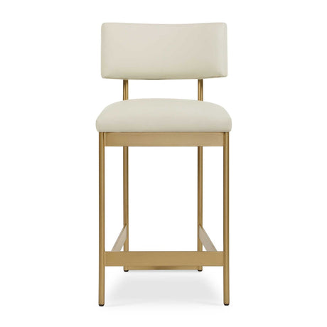 Modern European furniture - White Leather Counter Stool - www.oroa.com