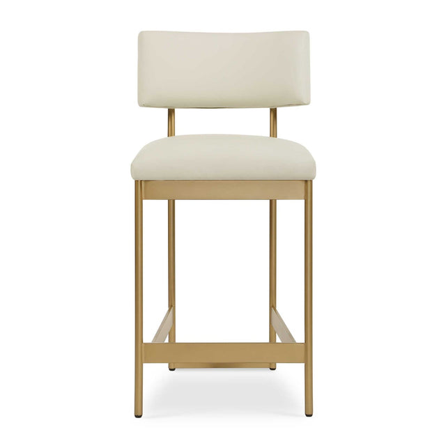 Modern European furniture - White Leather Counter Stool - www.oroa.com