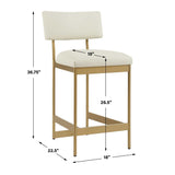 Modern European furniture - White Leather Counter Stool - www.oroa.com