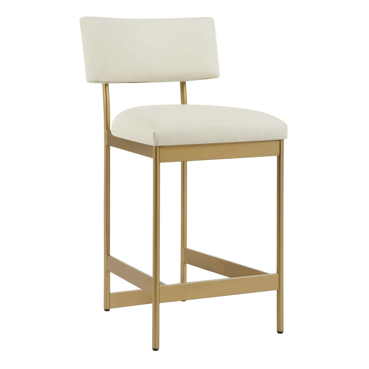 Modern European furniture - White Leather Counter Stool - www.oroa.com