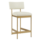 Modern European furniture - White Leather Counter Stool - www.oroa.com