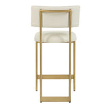 Modern European furniture - White Leather Counter Stool - www.oroa.com