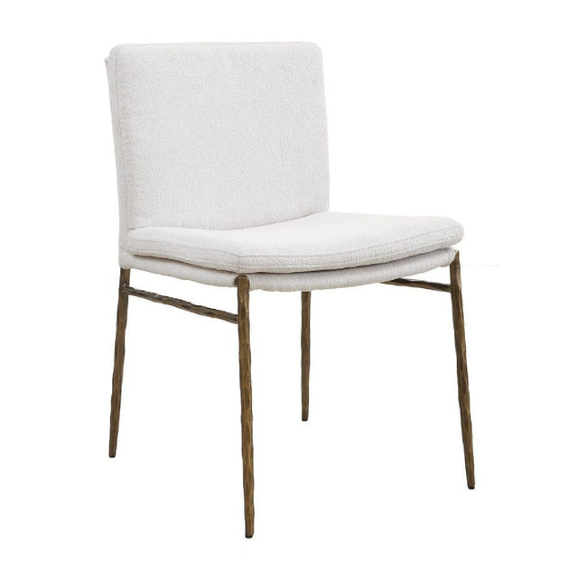 White Boucle Dining Chair by Uttermost Ascend