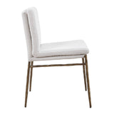 White Boucle Dining Chair by Uttermost Ascend, alternate view 4