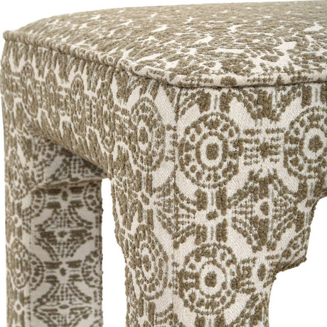Green Medallion Motif Bench S by Uttermost Satoria, alternate view 4